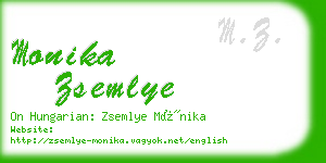 monika zsemlye business card
